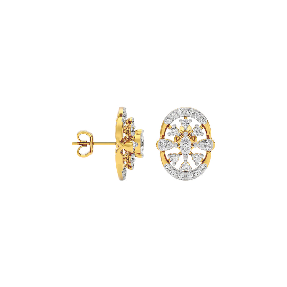 Sapphire Dream Diamond Earring 18 KT / Yellow Gold