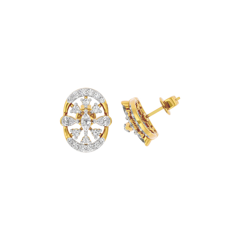 Sapphire Dream Diamond Earring 18 KT / Yellow Gold