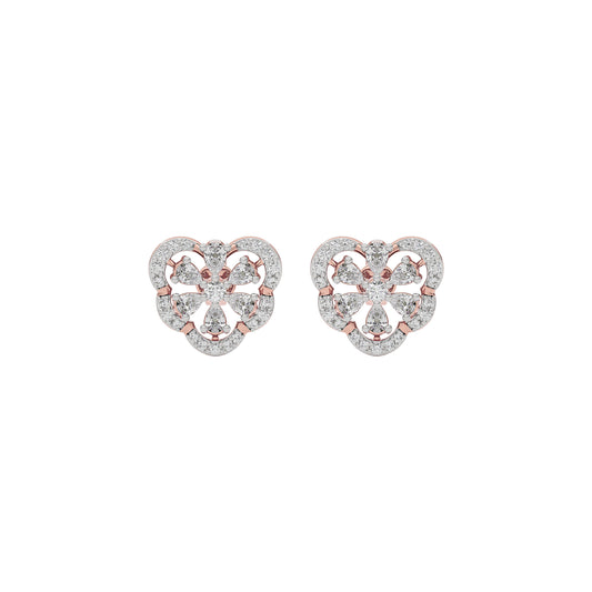 Gleaming Horizon Diamond Earring 18 KT / Rose Gold