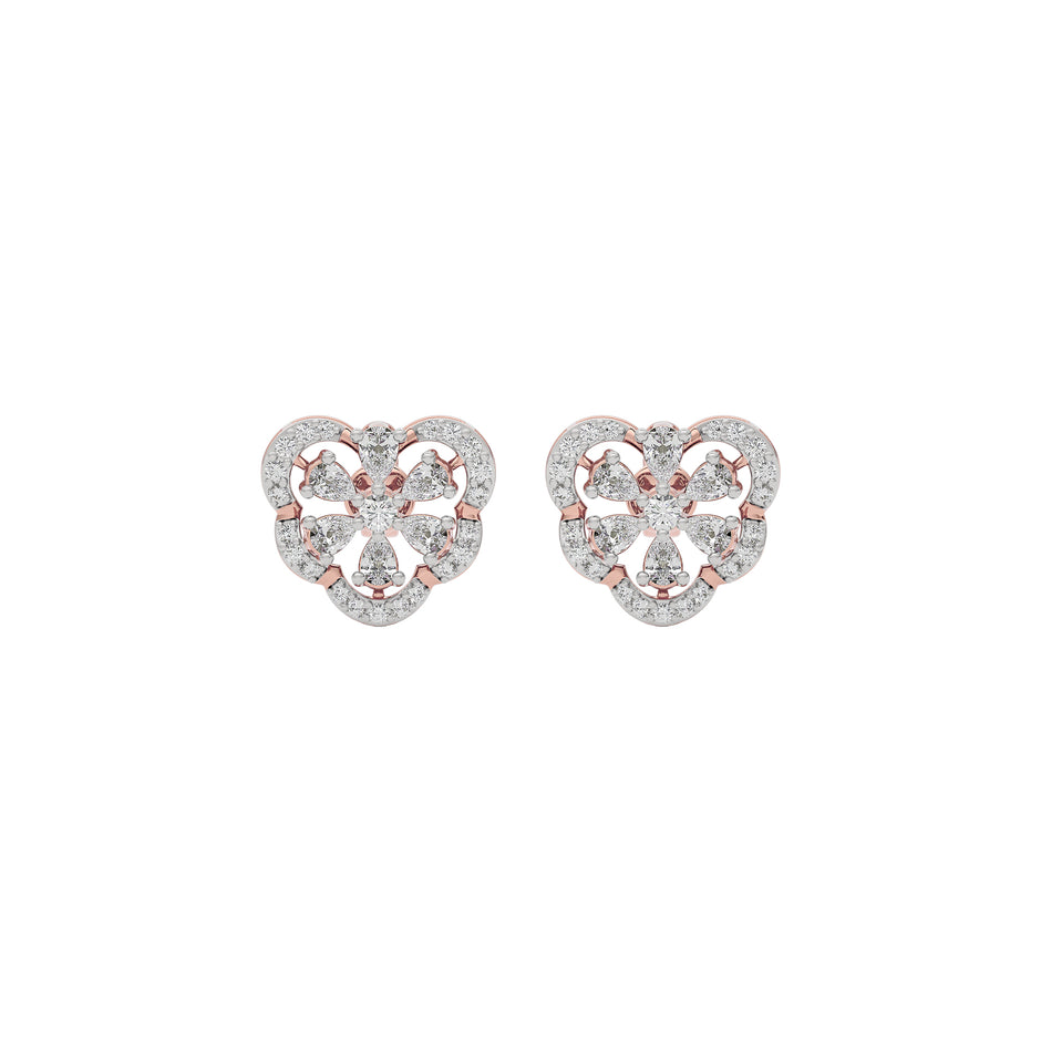 Gleaming Horizon Diamond Earring 18 KT / Rose Gold