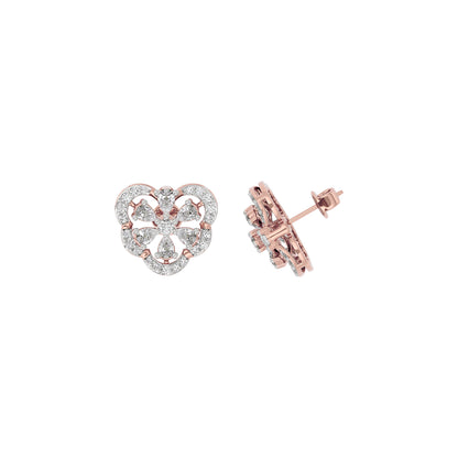 Gleaming Horizon Diamond Earring 18 KT / Rose Gold