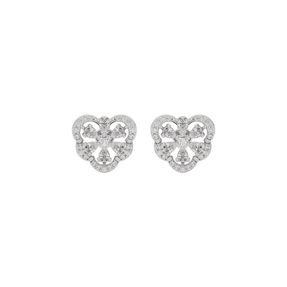 Gleaming Horizon Diamond Earring 18 KT / White Gold