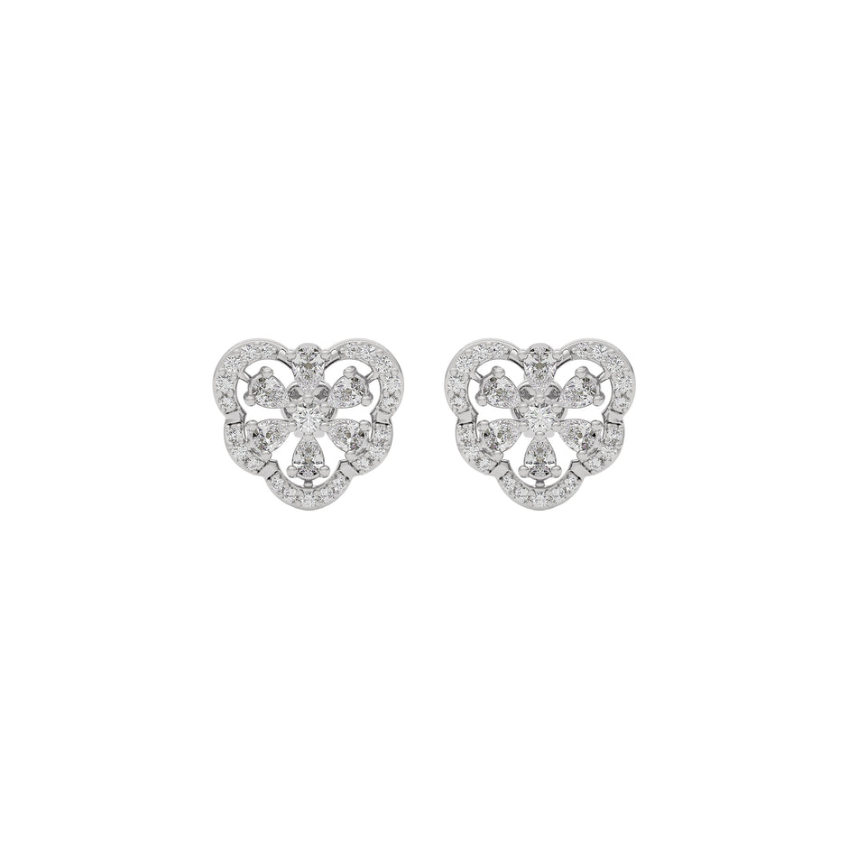Gleaming Horizon Diamond Earring 18 KT / White Gold