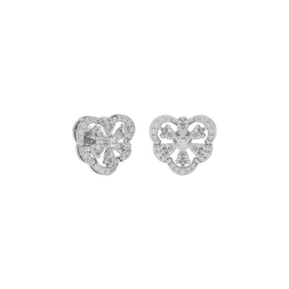Gleaming Horizon Diamond Earring 18 KT / White Gold