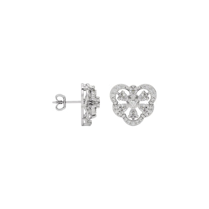 Gleaming Horizon Diamond Earring 18 KT / White Gold