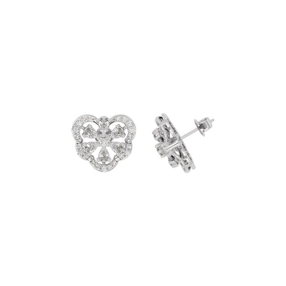Gleaming Horizon Diamond Earring 18 KT / White Gold