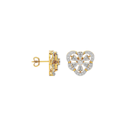 Gleaming Horizon Diamond Earring 18 KT / Yellow Gold