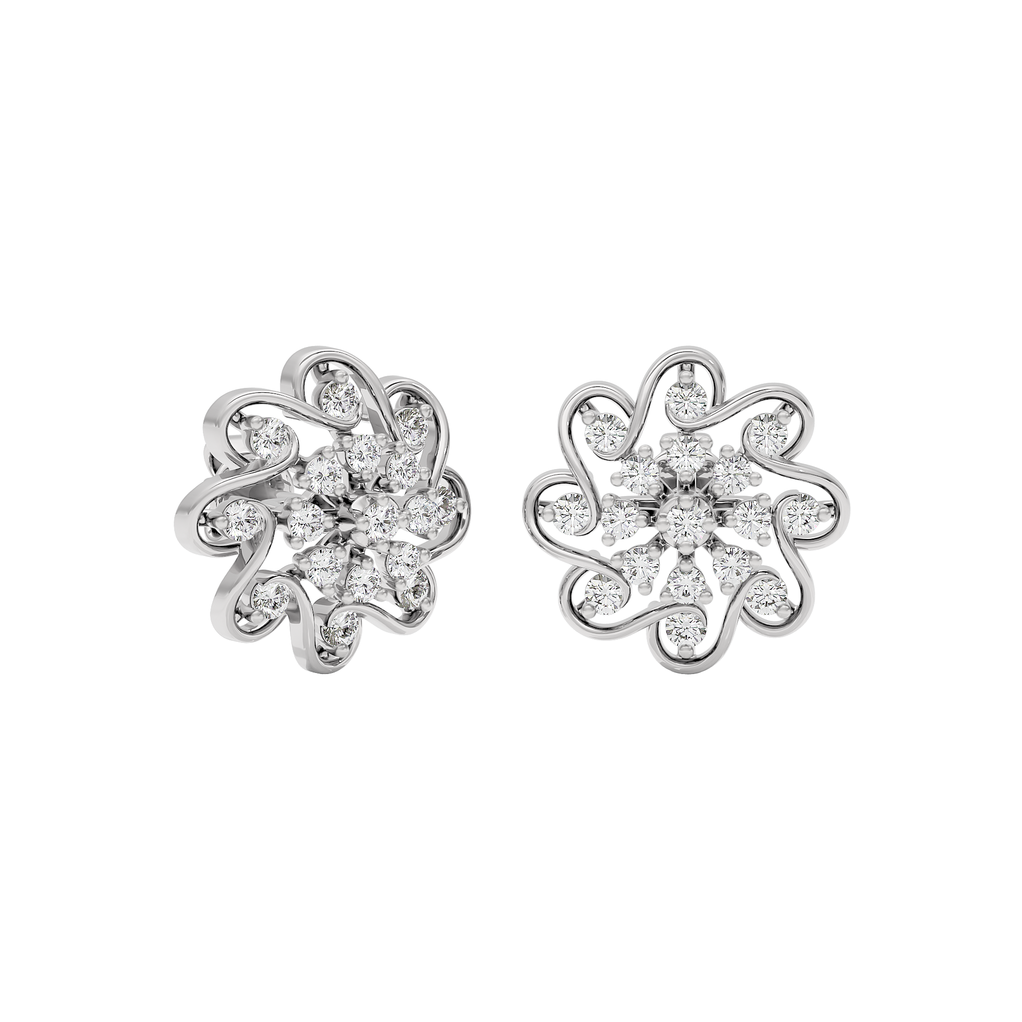 Diamond Crescent Earring