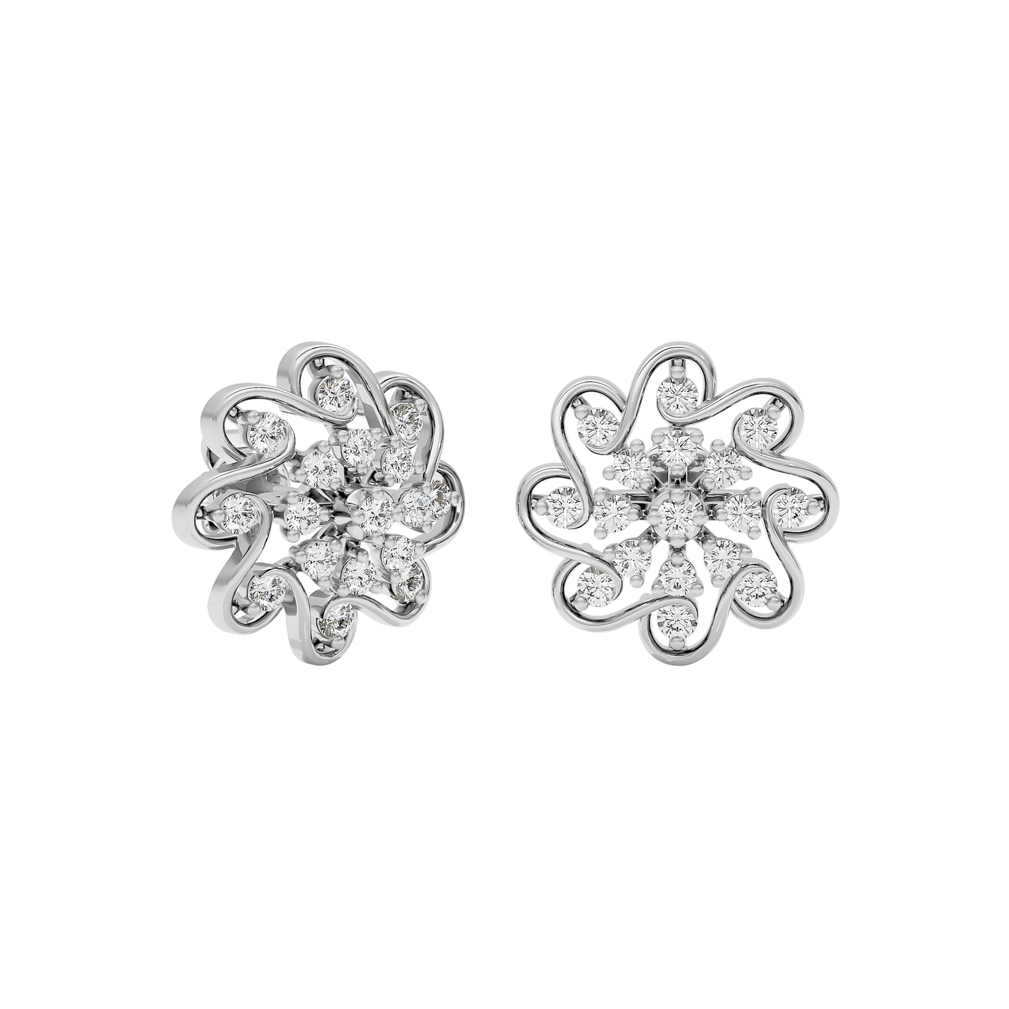 Diamond Crescent Earring