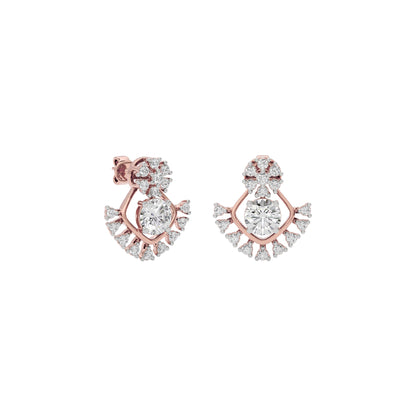 Celestial Drop Diamond Earring 18 KT / Rose Gold