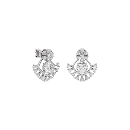 Celestial Drop Diamond Earring 18 KT / White Gold