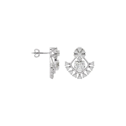 Celestial Drop Diamond Earring 18 KT / White Gold