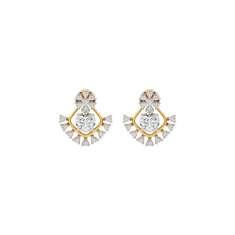 Celestial Drop Diamond Earring 18 KT / Yellow Gold