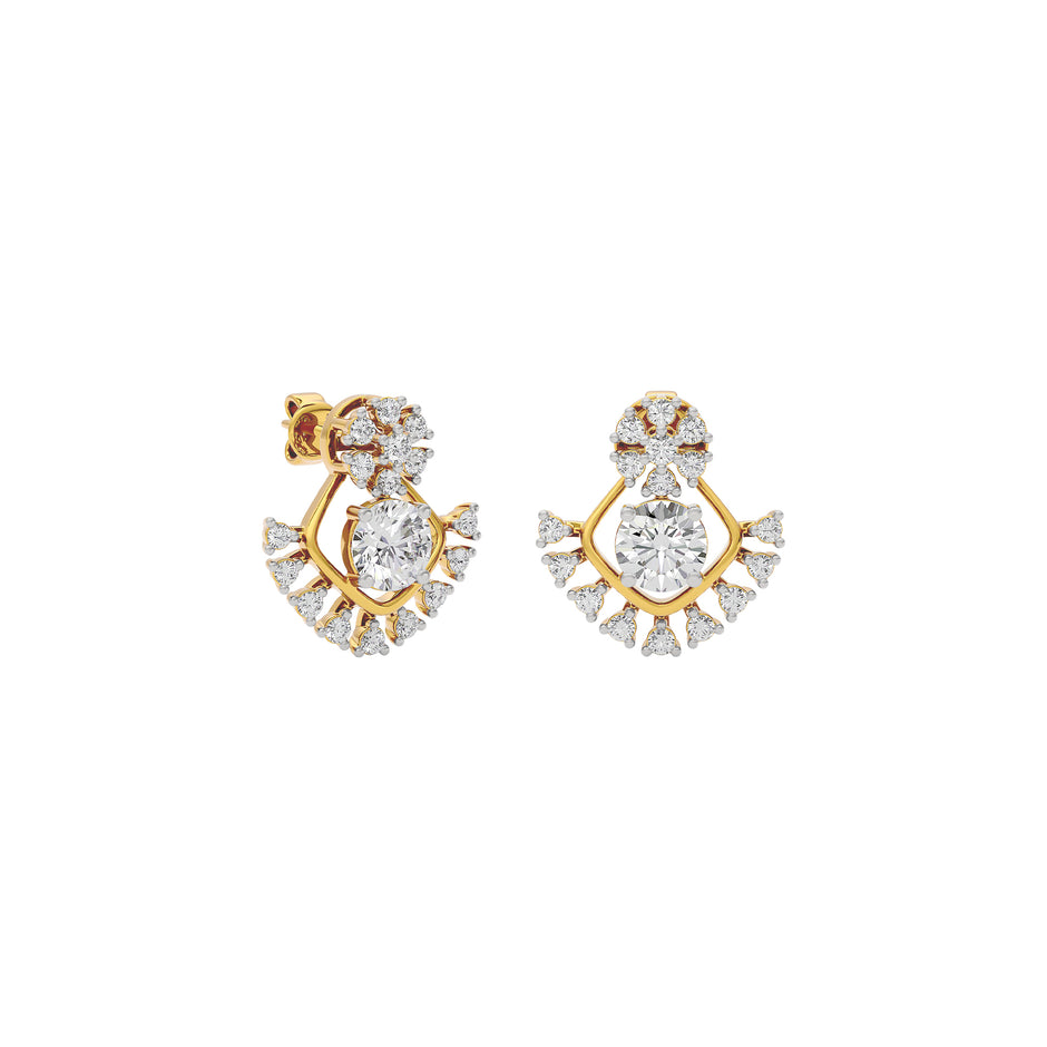 Celestial Drop Diamond Earring 18 KT / Yellow Gold