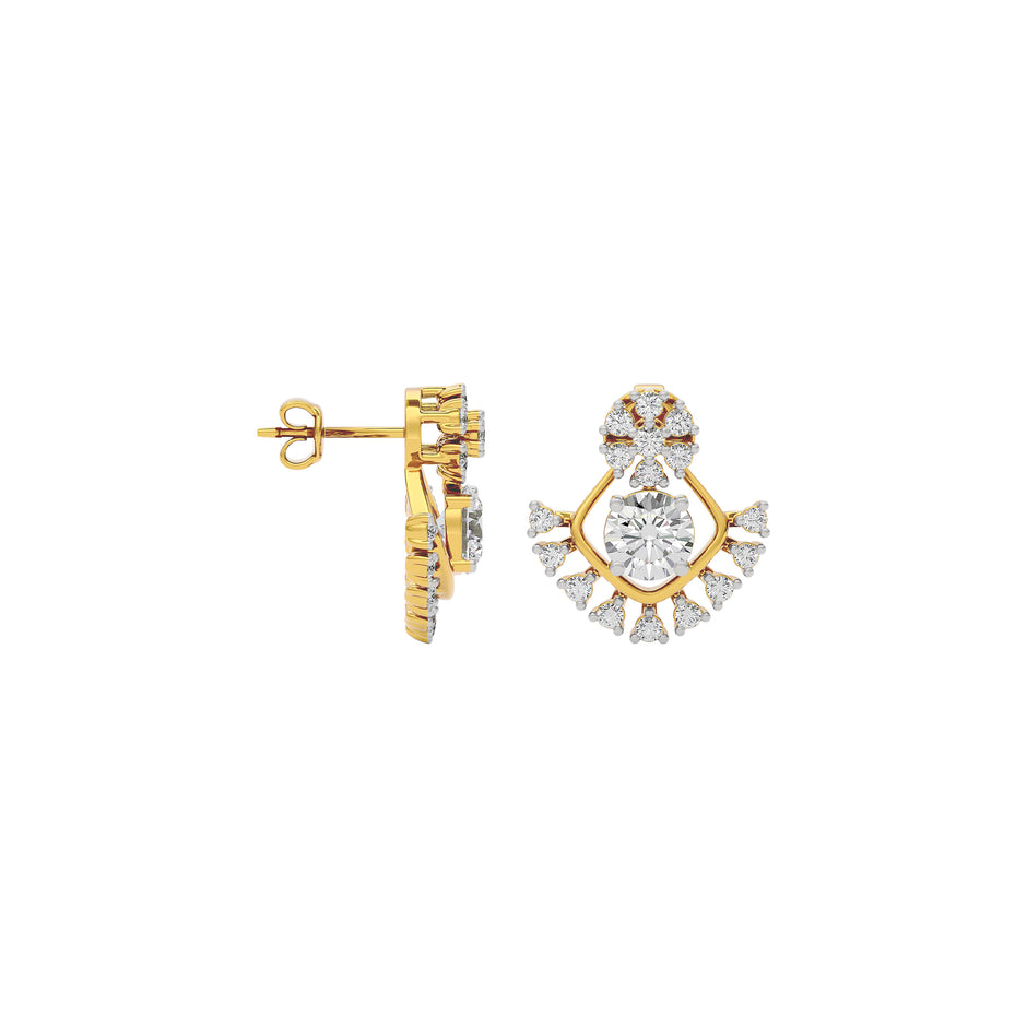 Celestial Drop Diamond Earring 18 KT / Yellow Gold