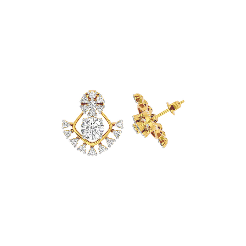 Celestial Drop Diamond Earring 18 KT / Yellow Gold