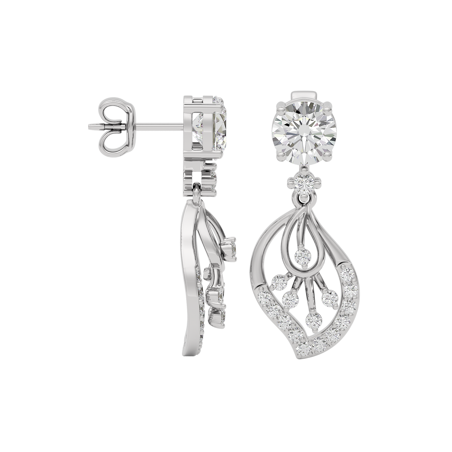 Dazzling Ember Diamond Earring