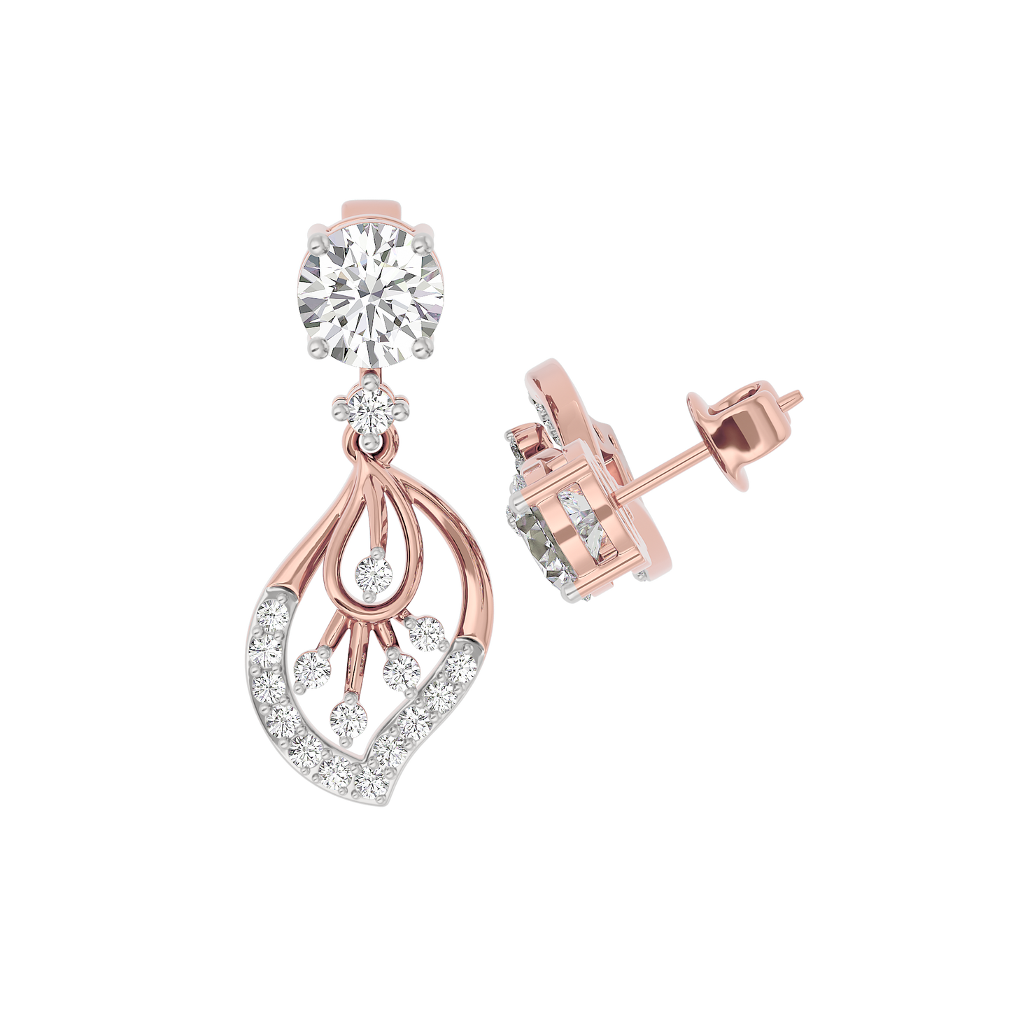 Dazzling Ember Diamond Earring