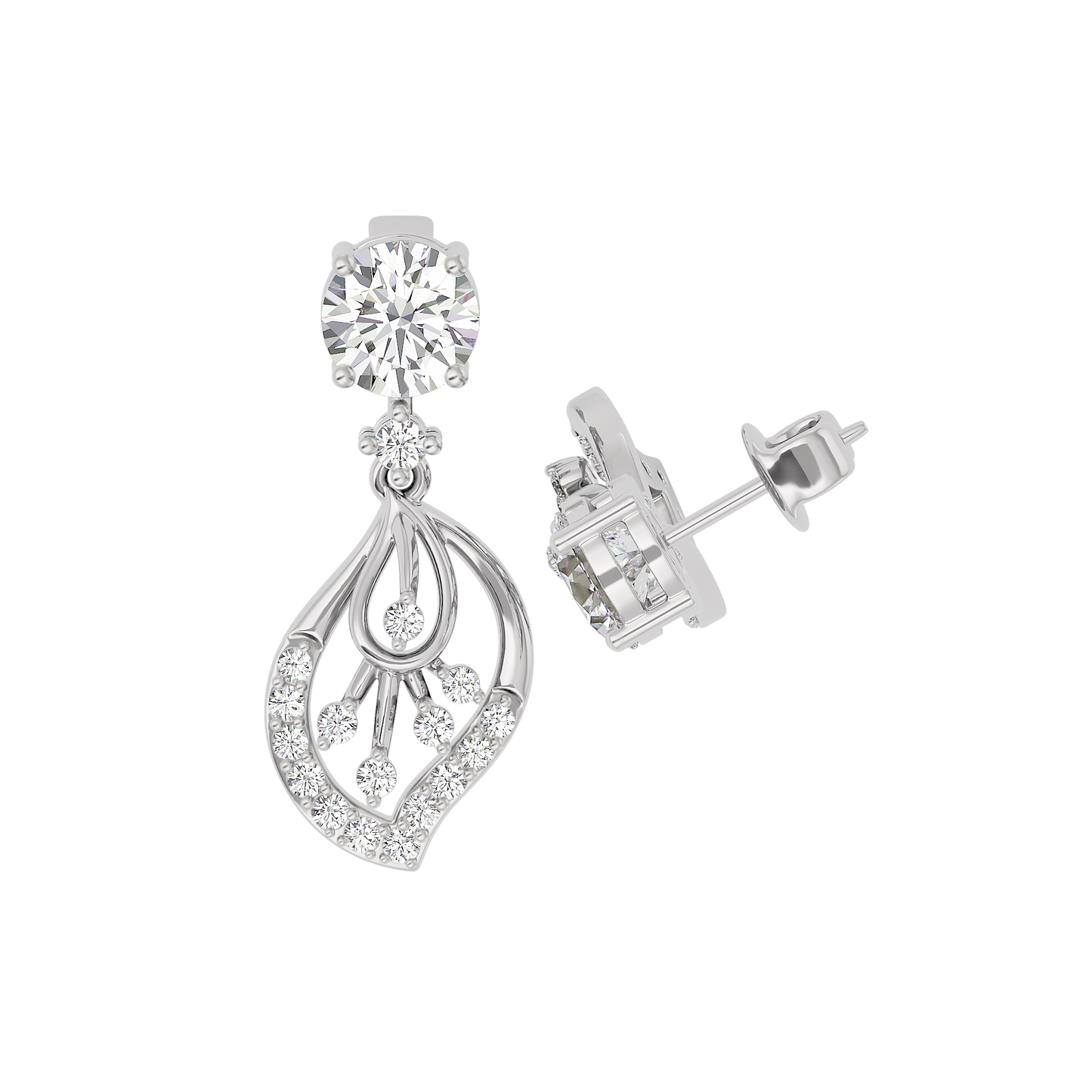 Dazzling Ember Diamond Earring