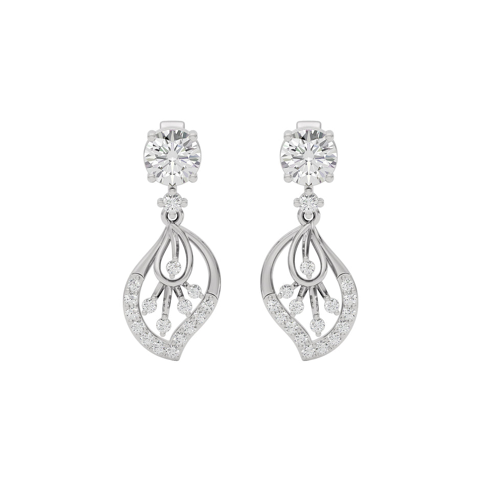 Dazzling Ember Diamond Earring 18 KT / White Gold