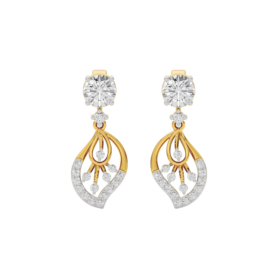 Dazzling Ember Diamond Earring 18 KT / Yellow Gold