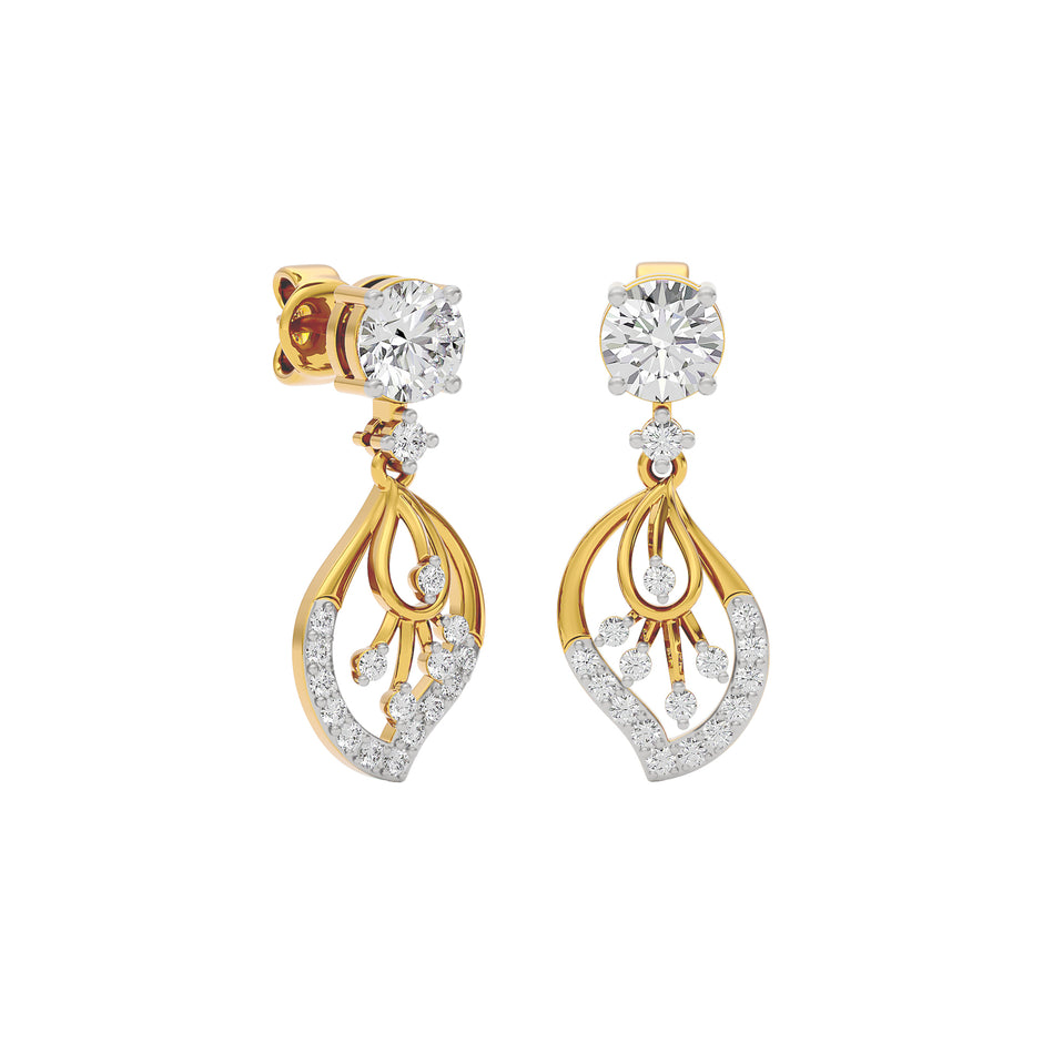 Dazzling Ember Diamond Earring 18 KT / Yellow Gold