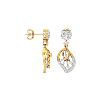 Dazzling Ember Diamond Earring 18 KT / Yellow Gold