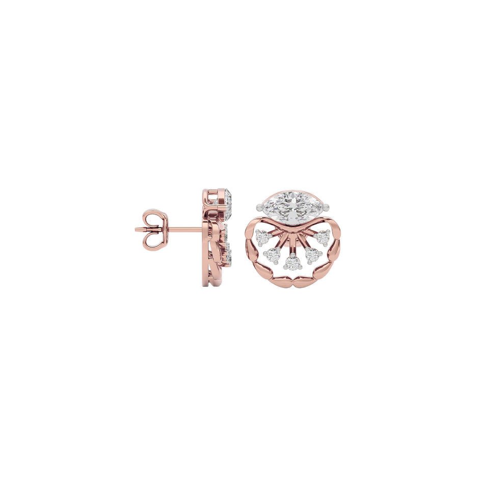 Diamond Glowstone Earring 18 KT / Rose Gold
