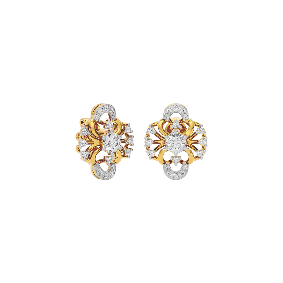 Starlight Lace Diamond Earring 18 KT / Yellow Gold