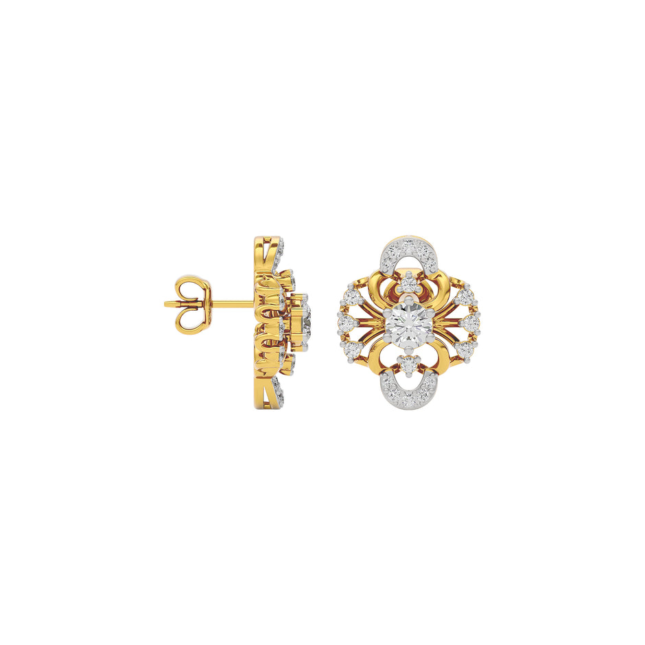 Starlight Lace Diamond Earring 18 KT / Yellow Gold