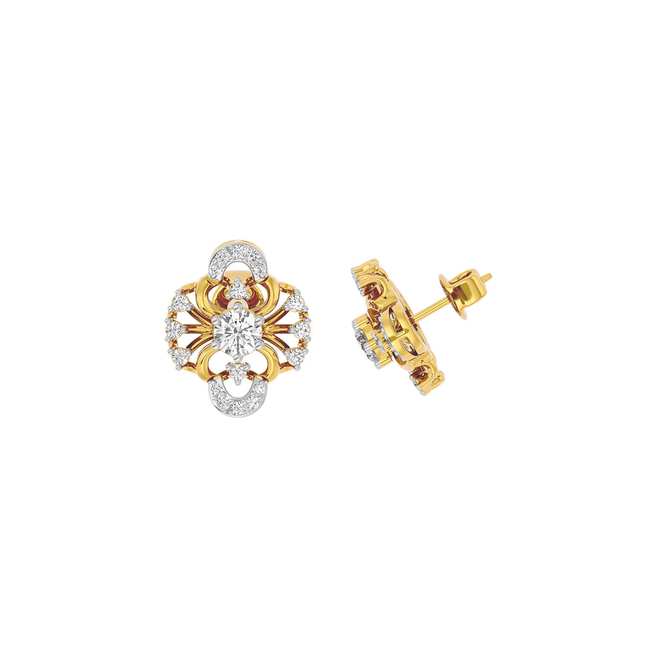 Starlight Lace Diamond Earring 18 KT / Yellow Gold