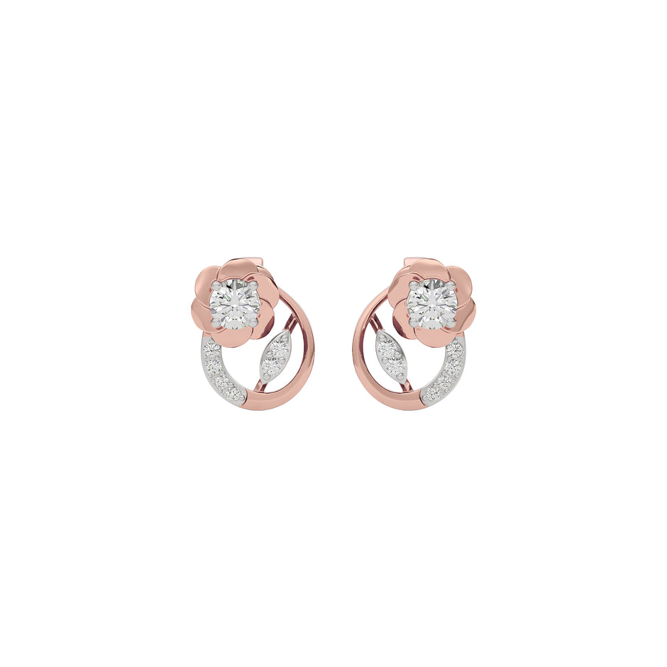Moonbeam Diamond Earring 18 KT / Rose Gold