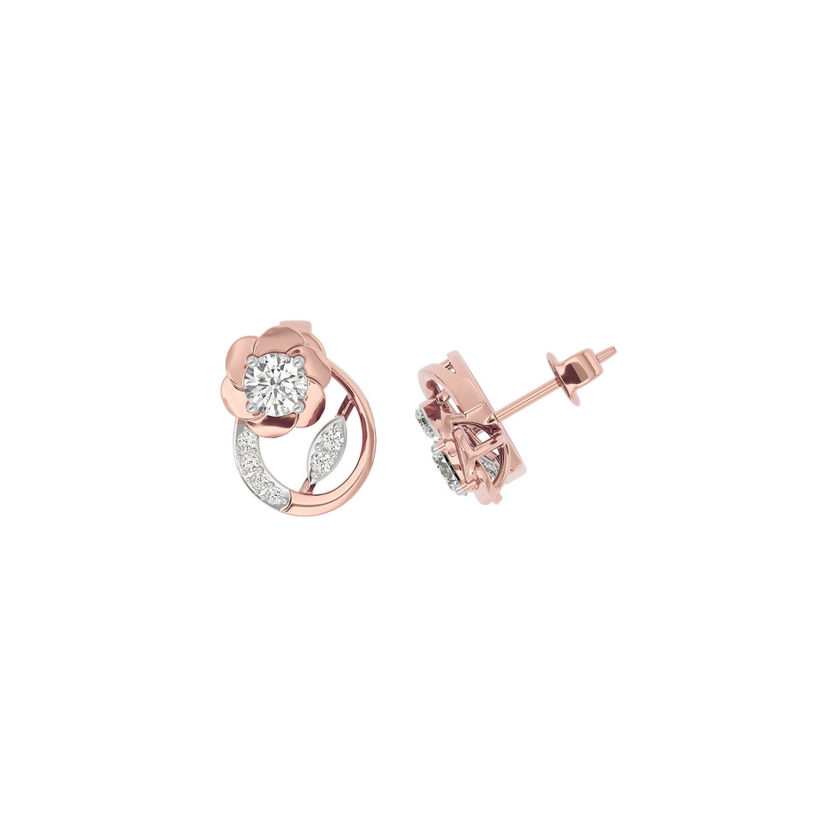 Moonbeam Diamond Earring 18 KT / Rose Gold