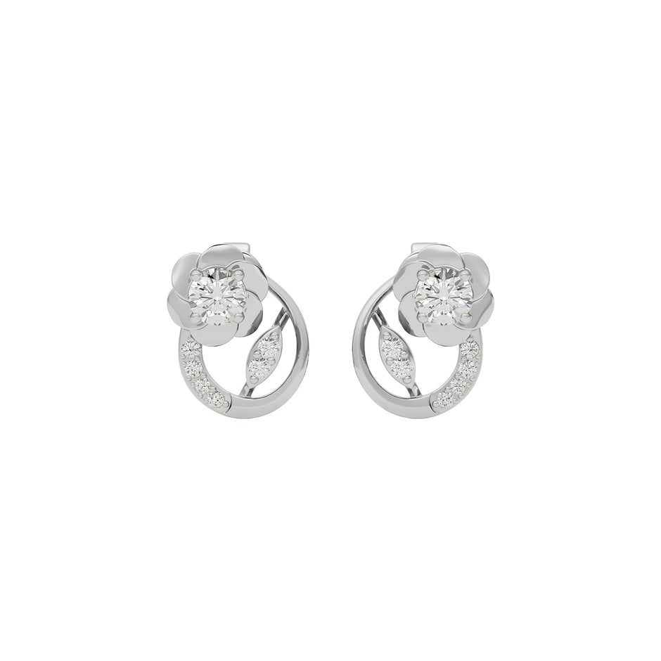 Moonbeam Diamond Earring 18 KT / White Gold