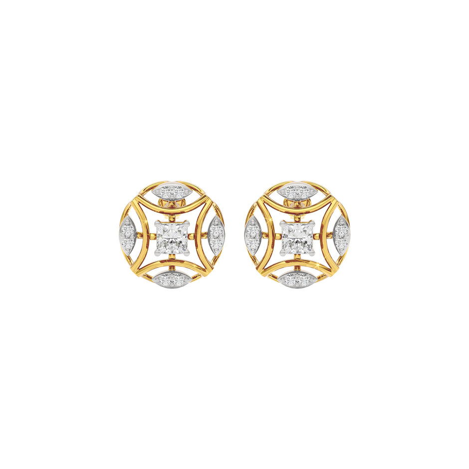 Lush Radiance Diamond Earring 18 KT / Yellow Gold