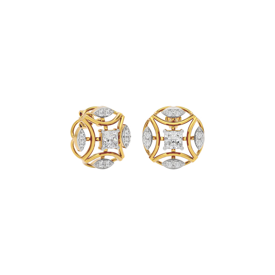Lush Radiance Diamond Earring 18 KT / Yellow Gold