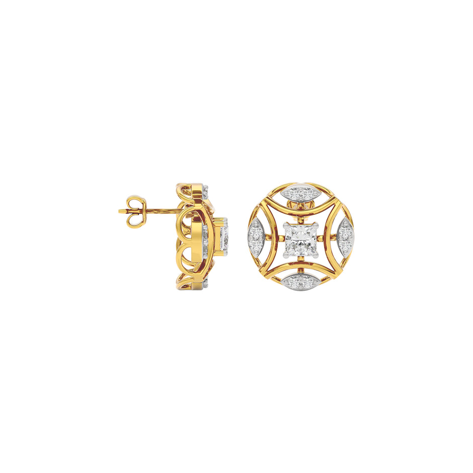 Lush Radiance Diamond Earring 18 KT / Yellow Gold