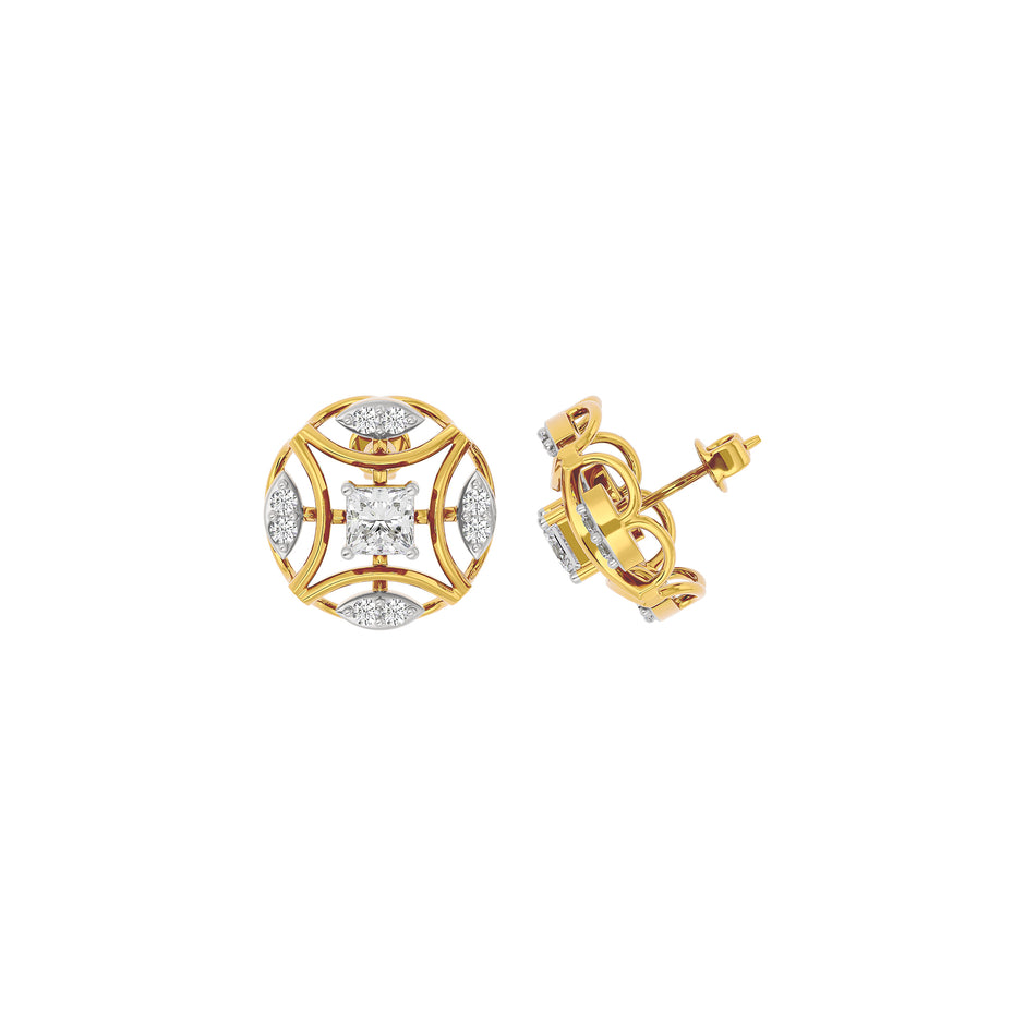 Lush Radiance Diamond Earring 18 KT / Yellow Gold