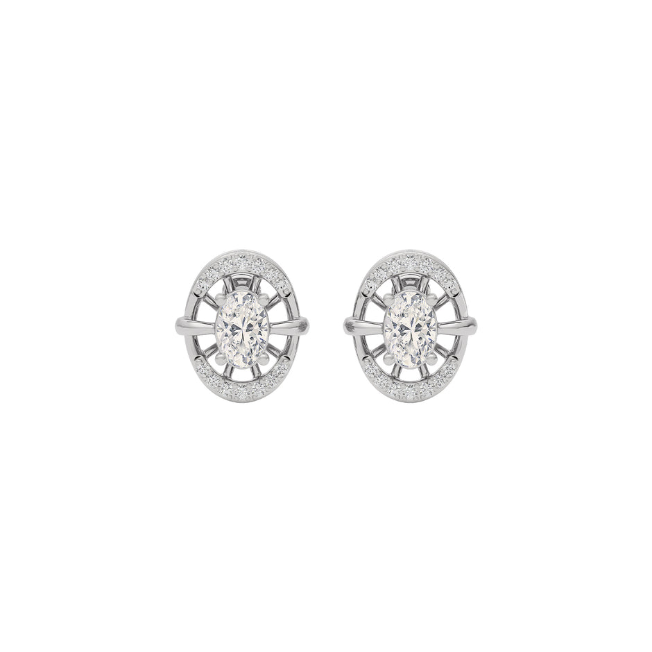 Diamond Sunbeam Earring 18 KT / White Gold