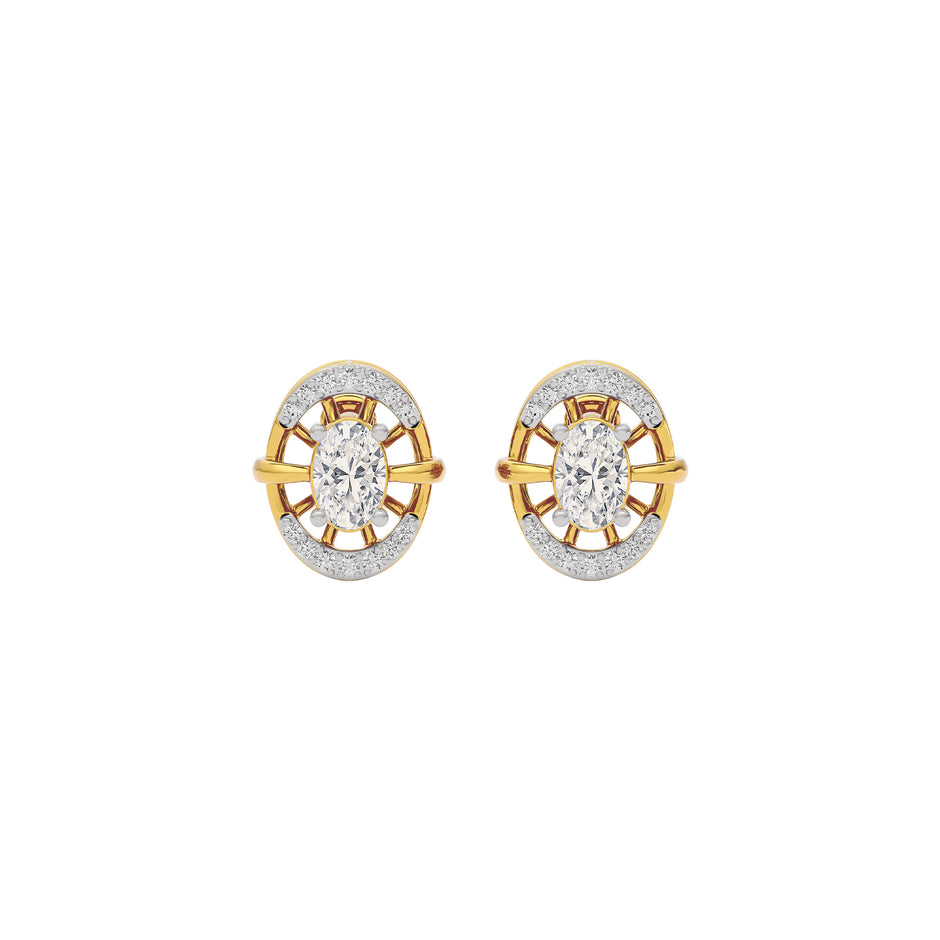 Diamond Sunbeam Earring 18 KT / Yellow Gold