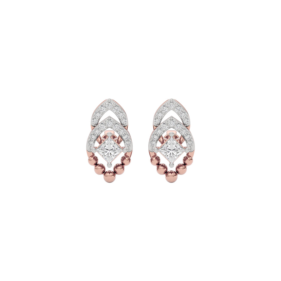 Crystal Shimmer Diamond Earring 18 KT / Rose Gold