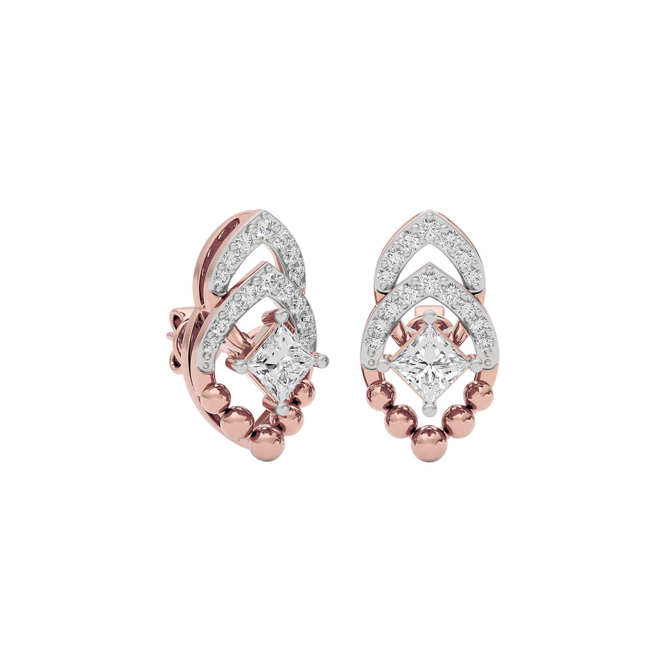 Crystal Shimmer Diamond Earring 18 KT / Rose Gold