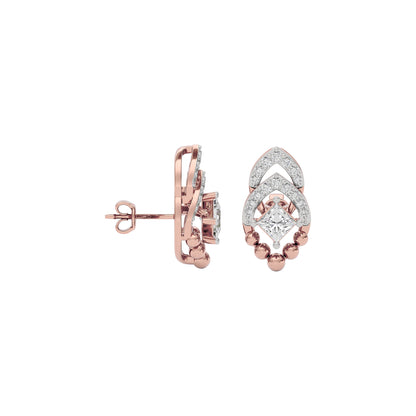 Crystal Shimmer Diamond Earring 18 KT / Rose Gold