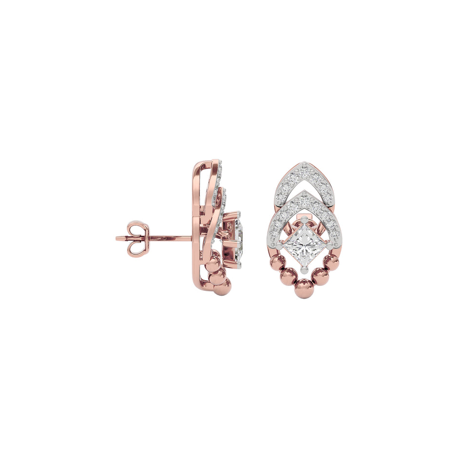 Crystal Shimmer Diamond Earring 18 KT / Rose Gold
