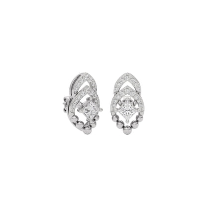 Crystal Shimmer Diamond Earring 18 KT / White Gold