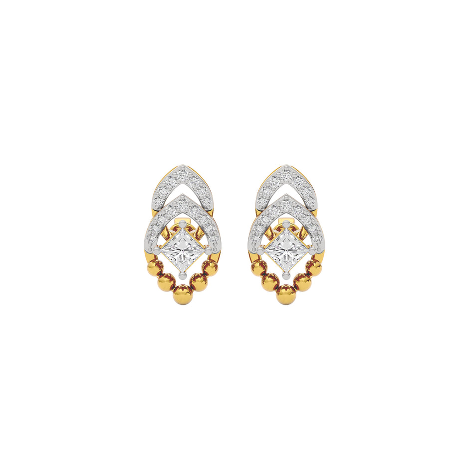 Crystal Shimmer Diamond Earring 18 KT / Yellow Gold