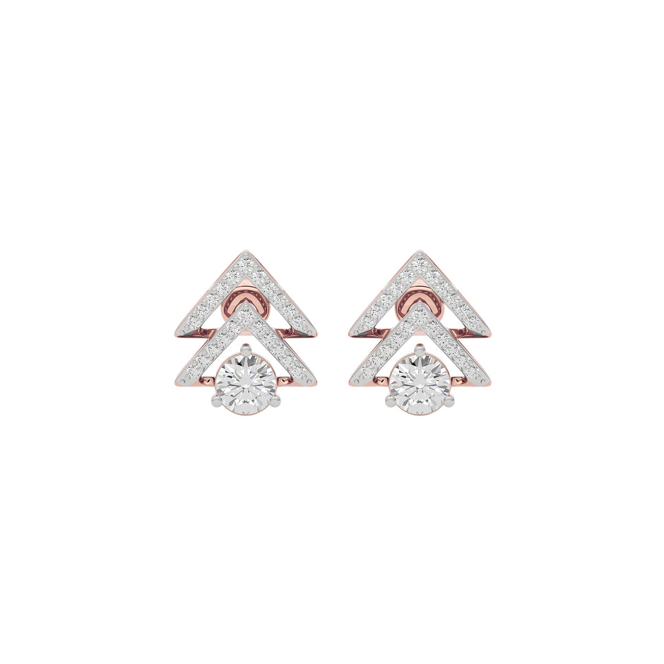 Opal Halo Diamond Earring 18 KT / Rose Gold