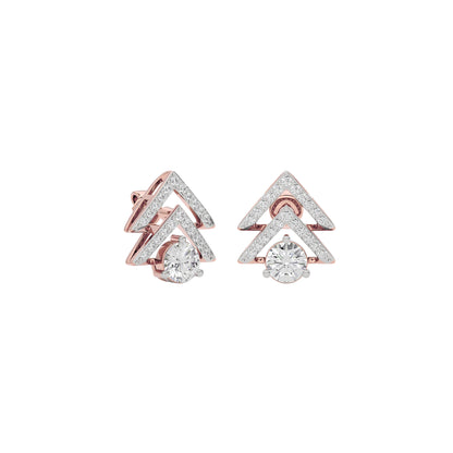 Opal Halo Diamond Earring 18 KT / Rose Gold