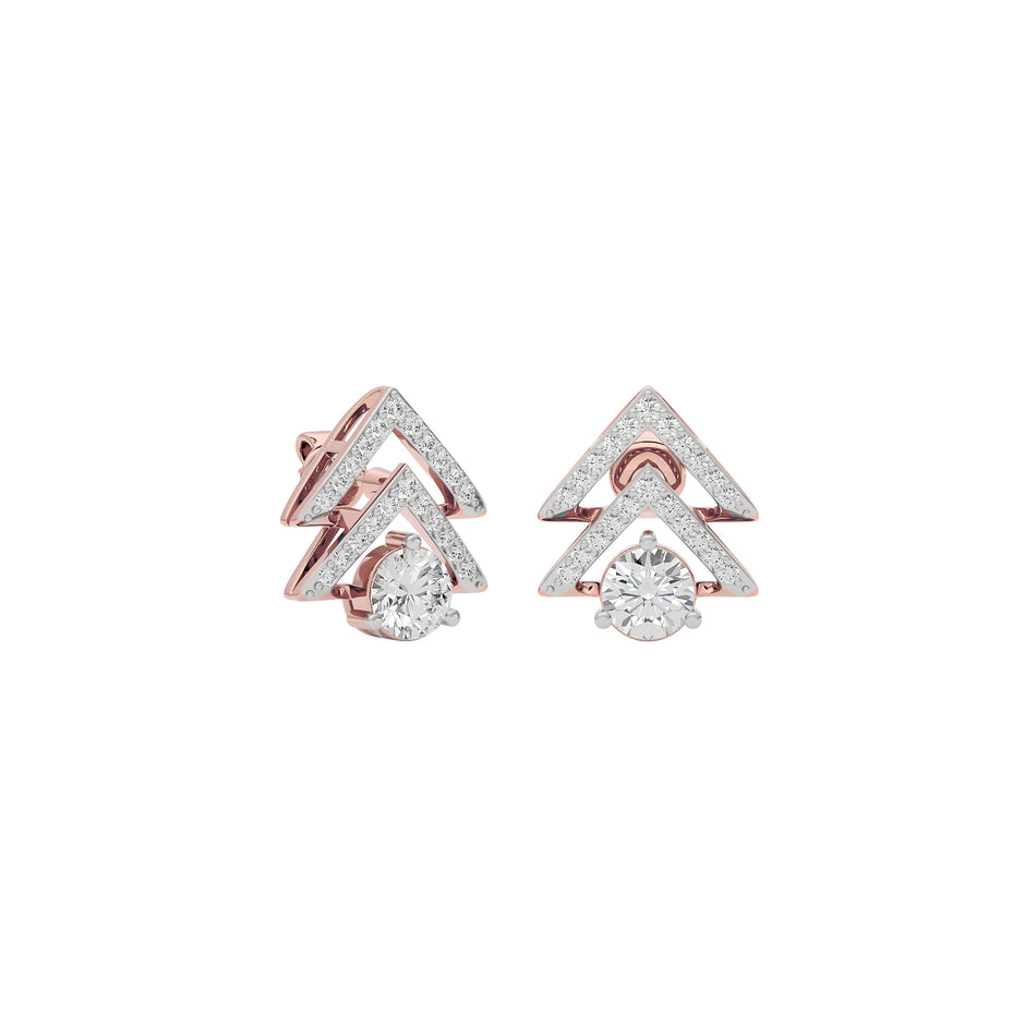 Opal Halo Diamond Earring 18 KT / Rose Gold