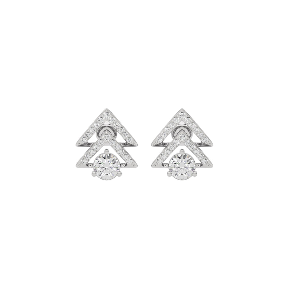Opal Halo Diamond Earring 18 KT / White Gold